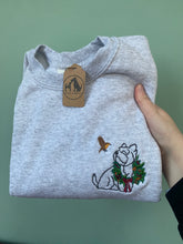 Load image into Gallery viewer, OUTLINE STYLE - Christmas Wreath Dogs Sweatshirt - various breeds- Embroidered winter sweater for dog lovers