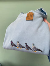 Load image into Gallery viewer, Pigeon Embroidered Sweatshirt - Pigeon gifts for pigeon lovers.