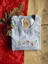 Load image into Gallery viewer, Christmas Puppies Embroidered Sweatshirt- Xmas Jumper for Dog Lovers