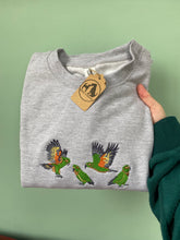 Load image into Gallery viewer, Embroidered Kea Alpine Parrot Sweatshirt - colourful sweatshirt for bird lovers