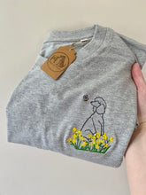 Load image into Gallery viewer, OUTLINE STYLE- Daffodil Dogs T-Shirt- Embroidered tee for dog lovers
