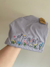 Load image into Gallery viewer, Wildflower puppies tshirt- lilac