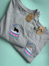 Load image into Gallery viewer, Various Breeds- Christmas Snow Globe Dogs T-Shirt- winter robin Embroidered tee for dog lovers