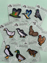 Load image into Gallery viewer, Bird Embroidered Sew on / Iron on Patch - For up-cycling projects.