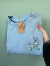 Load image into Gallery viewer, Dog Daisies Sweatshirt - Various Breeds- Embroidered sweater for dog lovers