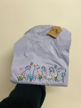 Load image into Gallery viewer, Wildflower puppies tshirt- lilac