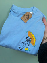Load image into Gallery viewer, Dogs Rainy Day T-Shirt- Various Breeds- Embroidered tee for dog lovers