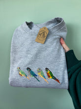 Load image into Gallery viewer, Embroidered Conure Sweatshirt - colourful sweatshirt for parrot owners and lovers