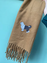 Load image into Gallery viewer, Full Colour Embroidered dog breed Scarf- Classic scarf for winter dog walks