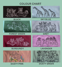 Load image into Gallery viewer, Dog Flower Bunch Sweatshirt - Various Breeds- Embroidered sweater for dog lovers