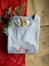 Load image into Gallery viewer, Christmas Chaos Embroidered Sweatshirt- Xmas Jumper for Dog Lovers