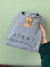 Load image into Gallery viewer, Puppies Sweatshirt - Dusty Blue - S