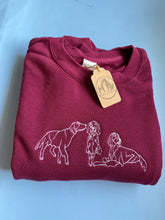 Load image into Gallery viewer, DOODLE STYLE SWEATSHIRT - Various Breeds- Dogs Sweatshirt - Embroidered sweater for dog lovers