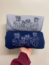 Load image into Gallery viewer, DOODLE STYLE SWEATSHIRT - Various Breeds- Dogs Sweatshirt - Embroidered sweater for dog lovers
