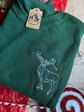 Load image into Gallery viewer, Christmas Stag Sweatshirt - Forest Green XL