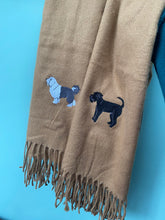 Load image into Gallery viewer, Full Colour Embroidered dog breed Scarf- Classic scarf for winter dog walks