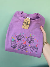 Load image into Gallery viewer, Embroidered Confetti Dog Party Sweatshirt - Gifts for dog lovers