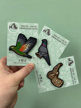 Load image into Gallery viewer, Bird Embroidered Sew on / Iron on Patch - For up-cycling projects.