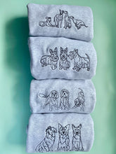 Load image into Gallery viewer, DOODLE STYLE SWEATSHIRT - Various Breeds- Dogs Sweatshirt - Embroidered sweater for dog lovers