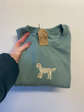 Load image into Gallery viewer, Full Colour Dog Breed Rose Embroidered Sweatshirt