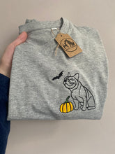 Load image into Gallery viewer, Embroidered Dog Breed Halloween Sweatshirt / t-shirt - multiple breeds available.