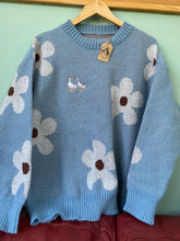 Load image into Gallery viewer, PRE-LOVED - Ducks Blue Flower knitted jumper