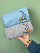Load image into Gallery viewer, OUTLINE STYLE - Tulips Dogs Sweatshirt - Embroidered sweater for dog lovers