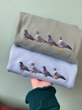 Load image into Gallery viewer, Pigeon Embroidered Sweatshirt - Pigeon gifts for pigeon lovers.
