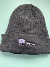 Load image into Gallery viewer, Sheep embroidered Beanie Hat- cute animal beanie