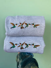 Load image into Gallery viewer, Embroidered Hummingbird Sweatshirt - colourful sweatshirt for bird lovers