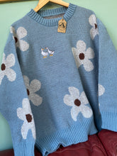 Load image into Gallery viewer, PRE-LOVED - Ducks Blue Flower knitted jumper