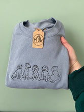 Load image into Gallery viewer, Puppies Sweatshirt - Dusty Blue - S