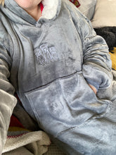 Load image into Gallery viewer, Custom Pet Embroidered Lounge Hoodie - Sherpa lined oversized slouchy lounge hoodie