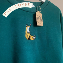 Load image into Gallery viewer, PRE-LOVED ‘fox’ green sweatshirt