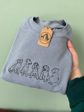 Load image into Gallery viewer, Puppies Sweatshirt - Dusty Blue - S