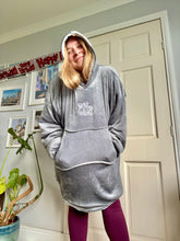 Load image into Gallery viewer, Custom Pet Embroidered Lounge Hoodie - Sherpa lined oversized slouchy lounge hoodie