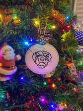 Load image into Gallery viewer, Custom Embroidered Mini Hoop Christmas Bauble/ Tree Decoration