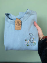 Load image into Gallery viewer, Dog Daisies Sweatshirt - Various Breeds- Embroidered sweater for dog lovers