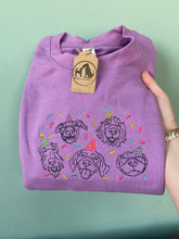 Load image into Gallery viewer, Embroidered Confetti Dog Party Sweatshirt - Gifts for dog lovers