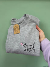 Load image into Gallery viewer, Spring Cat Outline Sweatshirt - Gifts for cat owners and lovers.
