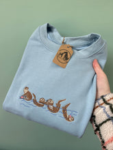 Load image into Gallery viewer, Sea Otter Embroidered Sweatshirt - Gifts for otter lovers