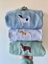 Load image into Gallery viewer, Full Colour Dog Breed Rose Embroidered Sweatshirt