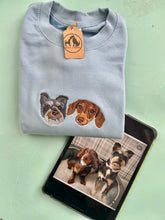 Load image into Gallery viewer, Custom Full Colour Pet Face Embroidered Sweatshirt