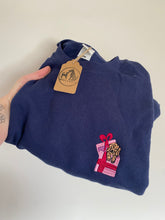 Load image into Gallery viewer, Puppy Present Sweatshirt - Navy L