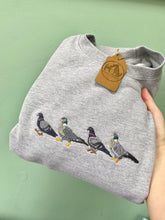 Load image into Gallery viewer, Pigeon Embroidered Sweatshirt - Pigeon gifts for pigeon lovers.
