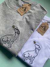 Load image into Gallery viewer, Labrador Outline T-shirt - embroidered lab organic tee for dog lovers and owners