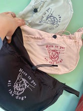 Load image into Gallery viewer, Here to Pet All the Dogs Cross Body Bag- For dog walking