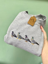 Load image into Gallery viewer, Pigeon Embroidered Sweatshirt - Pigeon gifts for pigeon lovers.
