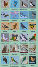 Load image into Gallery viewer, Embroidered Dinky Bird Tote Bag - gifts for bird lovers