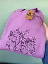 Load image into Gallery viewer, Scottish Wildlife Embroidered Sweatshirt - Scottish Gifts